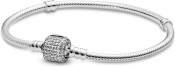 Pandora Moments Sparkling Pave Clasp Snake Chain Bracelet
