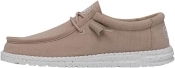 Hey Dude Mens Wally Slub Canvas  Loafer - Tan  - 41