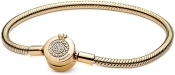 PANDORA Moments Sparkling Crown O Snake Chain Bracelet