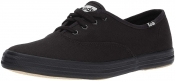 Keds Womens Champion Original Canvas Lace-Up Sneaker - Black/Black - Size 8