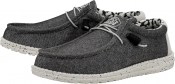 Hey Dude Mens Wally Stretch Canvas  Loafer - Opal Black - 41