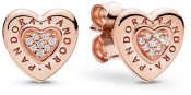 PANDORA Signature Heart Stud Earrings - 287382CZ