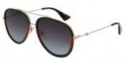 Gucci Unisex Pilot Aviator Gold Sunglasses