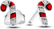 Pandora Sparkling Red Candy Cane Stud Earrings