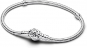 Pandora Moments Rose in Bloom Clasp Snake Chain Bracelet